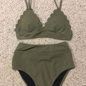green high waisted bikini